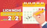 Các ngày nghỉ lễ, tết năm 2021