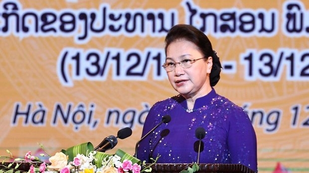 National Assembly Chairwoman Nguyen Thi Kim Ngan addresses the ceremony in Hanoi on December 2 (Photo: VNA)