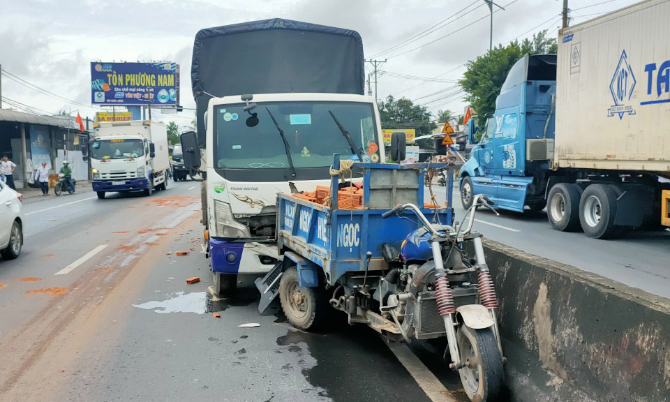 Hiện trường vụ tai nạn.