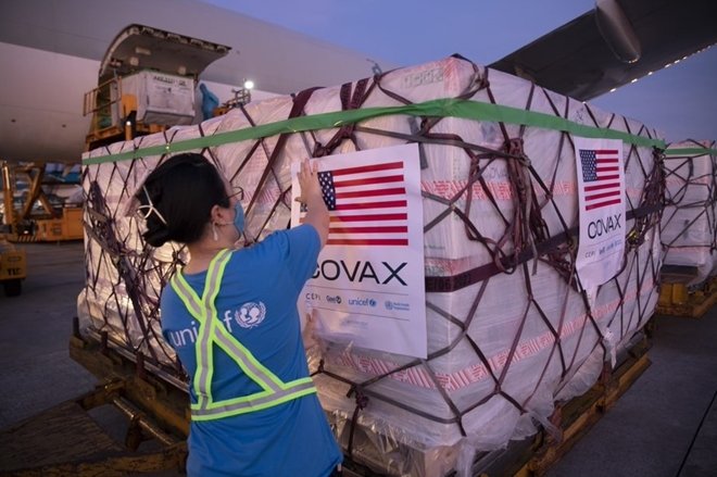  The first batch of Moderna vaccine with nearly 1.5 million doses arrives in Ho Chi Minh City on July 24. (Photo: cand.com.vn)