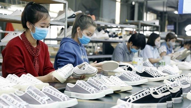  Workers at Ha Tay Chemical Weave Co. Ltd in Hanoi. (Photo: VNA).