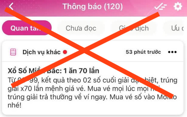 Các dịch vụ bất hợp pháp liên quan đến xổ số như 