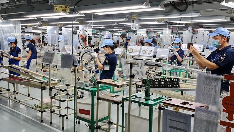 A car wheel production factory of Toyoda in Thai Binh Province (Photo: Mai Tu).