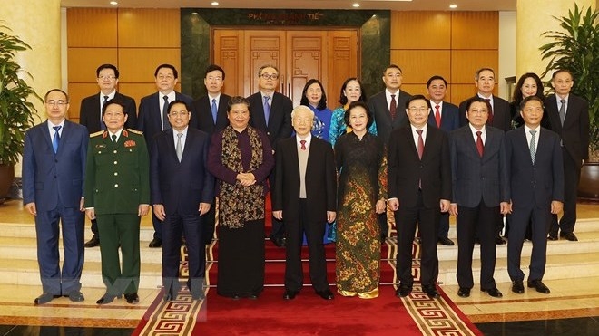 General Secretary Nguyen Phu Trong and delegates at the event (Photo: VNA).