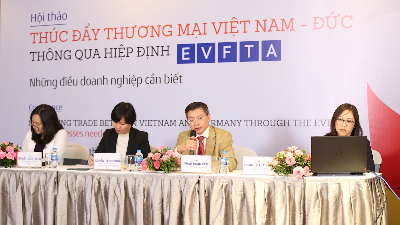 The seminar on promoting trade between Vietnam and Germany through the EVFTA (Photo: VGP).