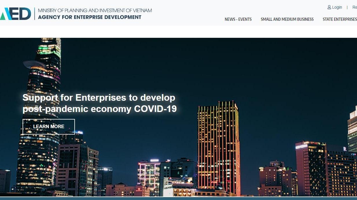 The business information portal was launched by the Agency for Enterprise Development and the German Agency for International Cooperation (Screenshot photo).