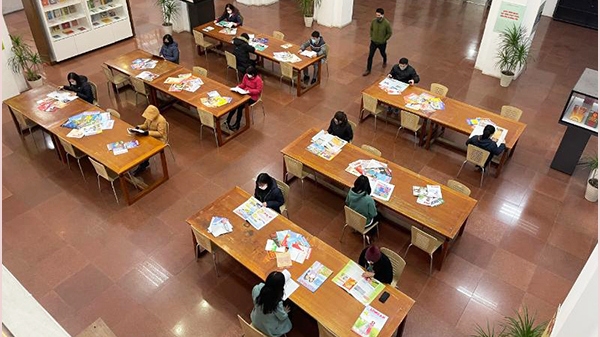 The display of spring publications (Photo: National Library of Vietnam).