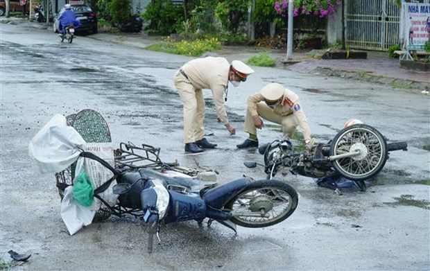 Hiện trường một vụ tai nạn giao thông. (Ảnh minh họa. Nguồn: TTXVN)