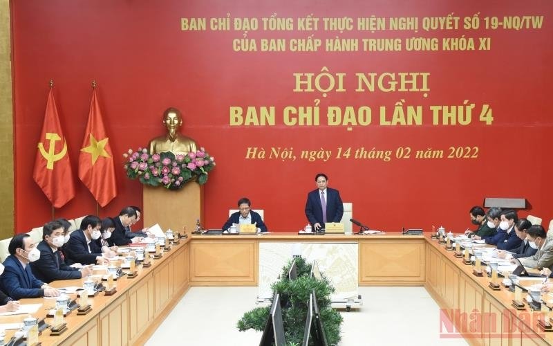 Prime Minister Pham Minh Chinh speaking at the meeting. (Photo: TRAN HAI/NDO).