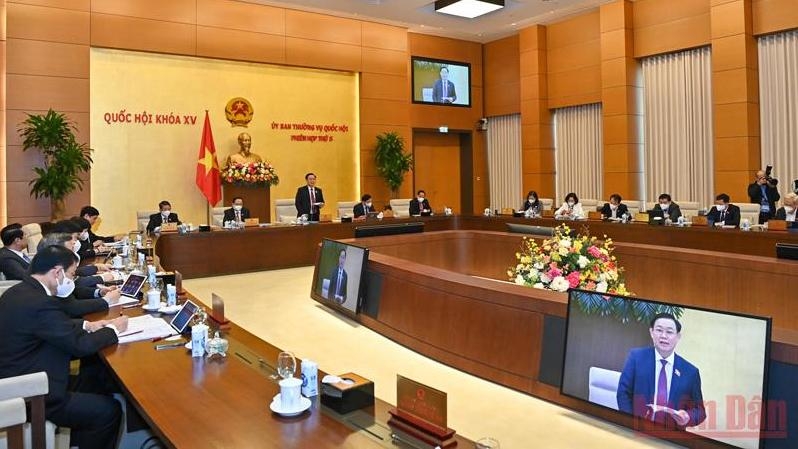 The meeting of the National Assembly Standing Committee (Photo: Duy Linh).