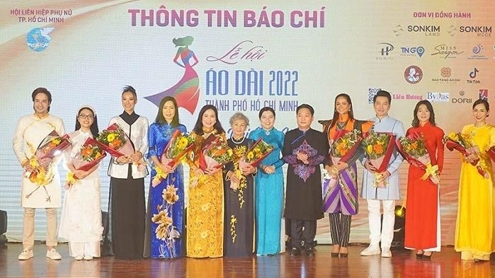 At the press conference to announce the Ho Chi Minh City Ao Dai Festival 2022 (Photo: NDO/Linh Bao).