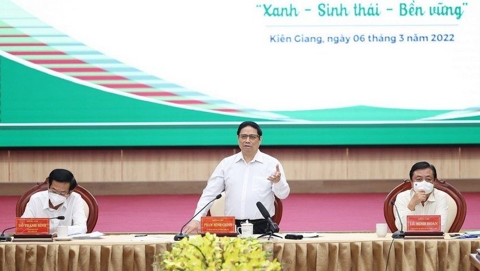  PM Pham Minh Chinh speaks at the conference. (Photo: VNA).