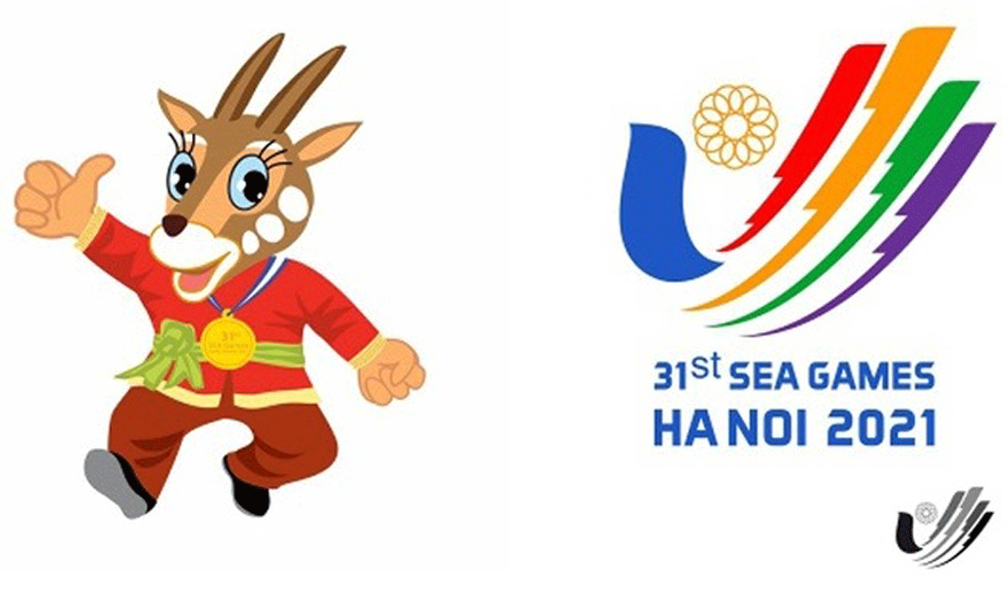 Hình ảnh linh vật và logo SEA Games 31. (Ảnh: Tổng cục Thể dục Thể thao)