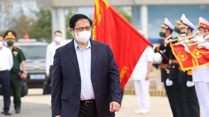 PM Pham Minh Chinh visits Submarine Brigade 189. (Photo: VNA).