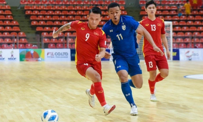 ĐT fusal Việt Nam có nguy cơ mất chiếc vé dự VCK futsal châu Á 2022. Ảnh: VFF