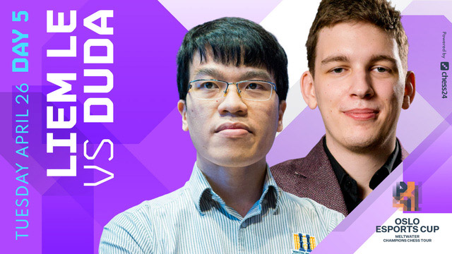 Lê Quang Liêm đánh bại đương kim vô địch World Cup cờ vua Jan Krzysztof Duda. (Ảnh: Chess24)