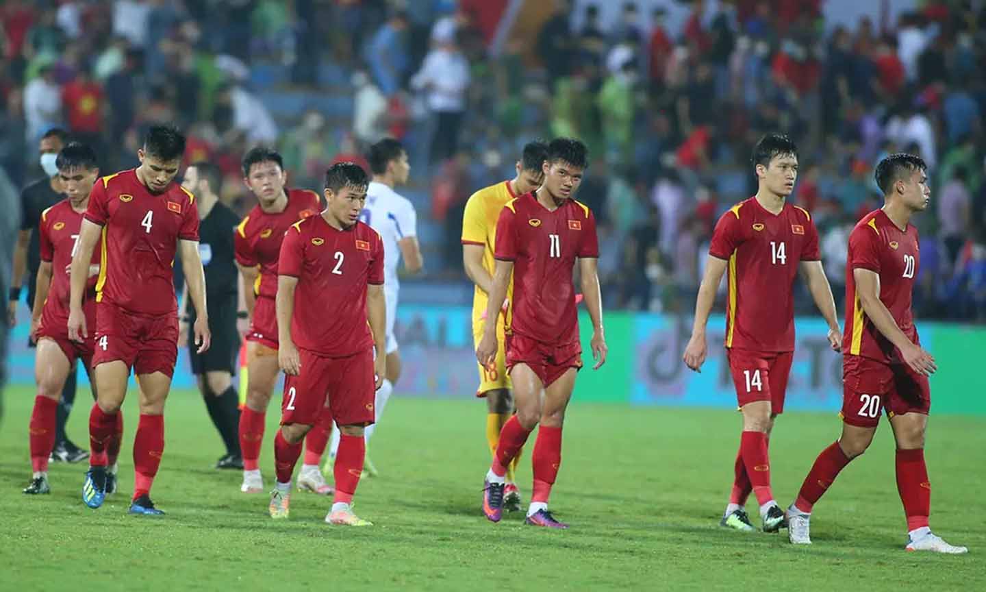 Các cầu thủ U23 Việt Nam cần phải giành chiến thắng trước U23 Myanmar nếu không muốn bị tuột lại ở cuộc đua giành ngôi đầu bảng A. Ảnh: Vietnamnet.vn