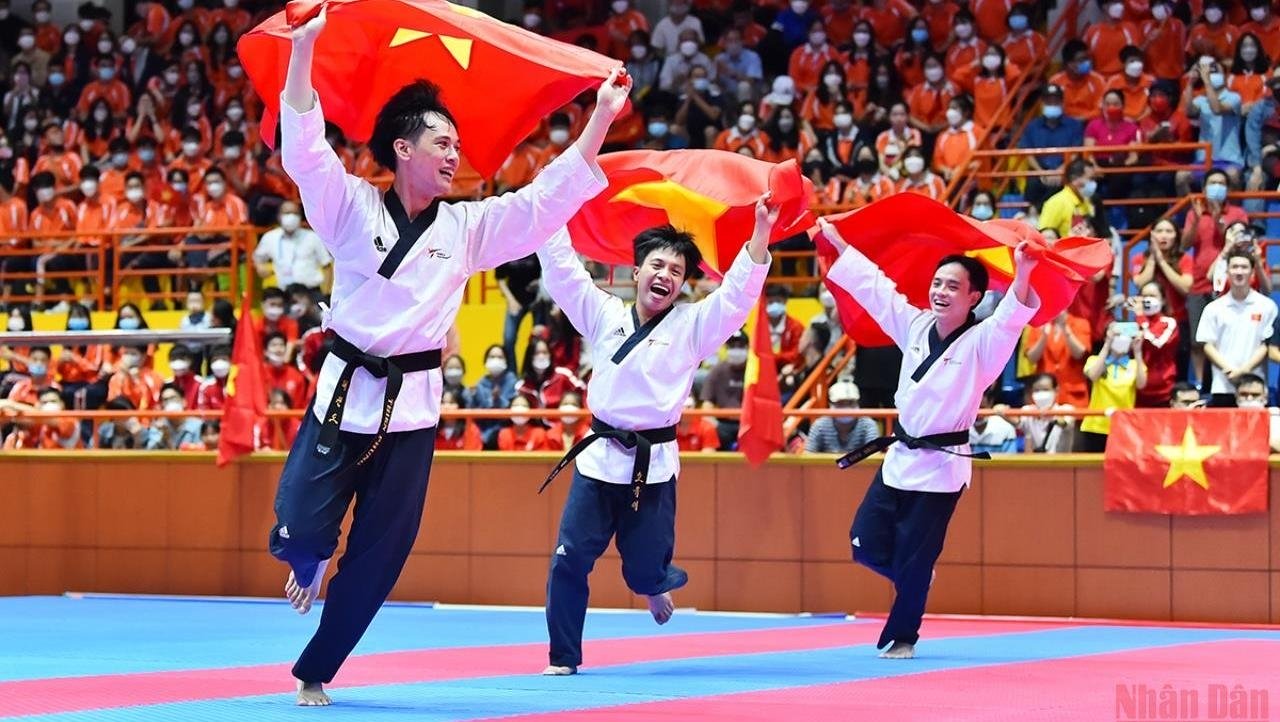 Vietnamese taekwondo team have good start with four gold medals (Photo: NDO/Thuy Nguyen).