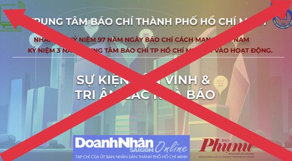 Thông tin giả mạo đăng tải trên mạng xã hội. (Ảnh: Trung tâm Báo chí TP Hồ Chí Minh).