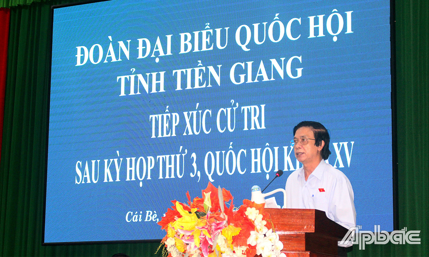 Đồng chí Nguyễn Văn Danh phát biểu khai mạc kỳ họp