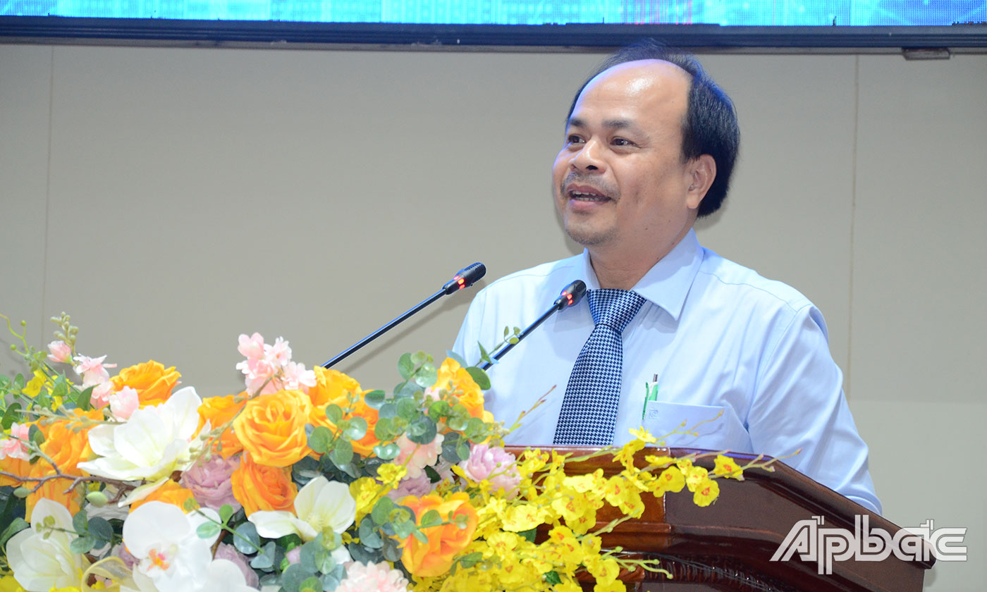 Đồng chí Trần Văn Dũng phát biểu tại hội thảo.