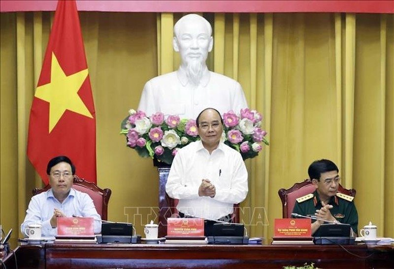 President Nguyen Xuan Phuc speaking at the meeting (Photo: VNA).