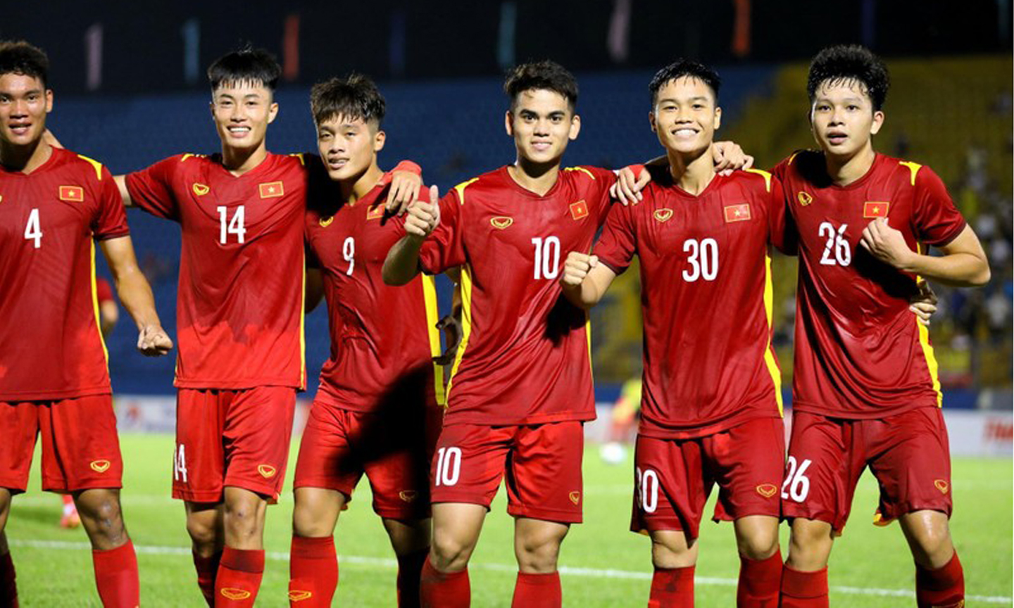 Với 2 chiến thắng liên tiếp, U19 Việt Nam chắc chắn giành quyền chơi trận chung kết. (Ảnh: VFF)