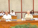 Party leader chairs meeting on important projects