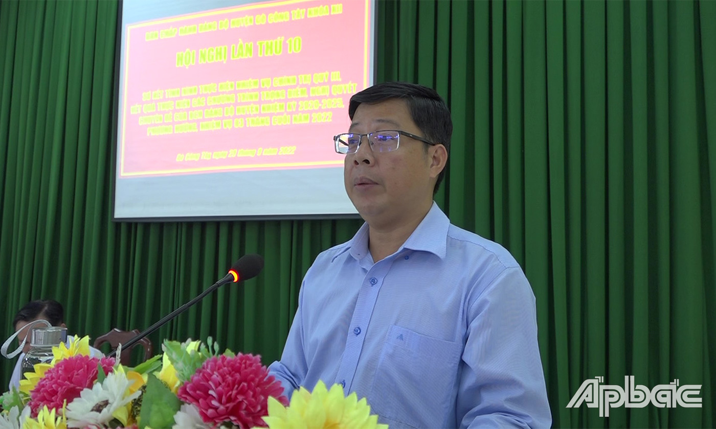Đồng chí Trần Thanh Nguyên phát biểu tại buổi làm việc