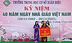 Trưởng Ban Tuyên giáo Tỉnh ủy dự Họp mặt Ngày Nhà giáo Việt Nam tại Trường THCS Xuân Diệu