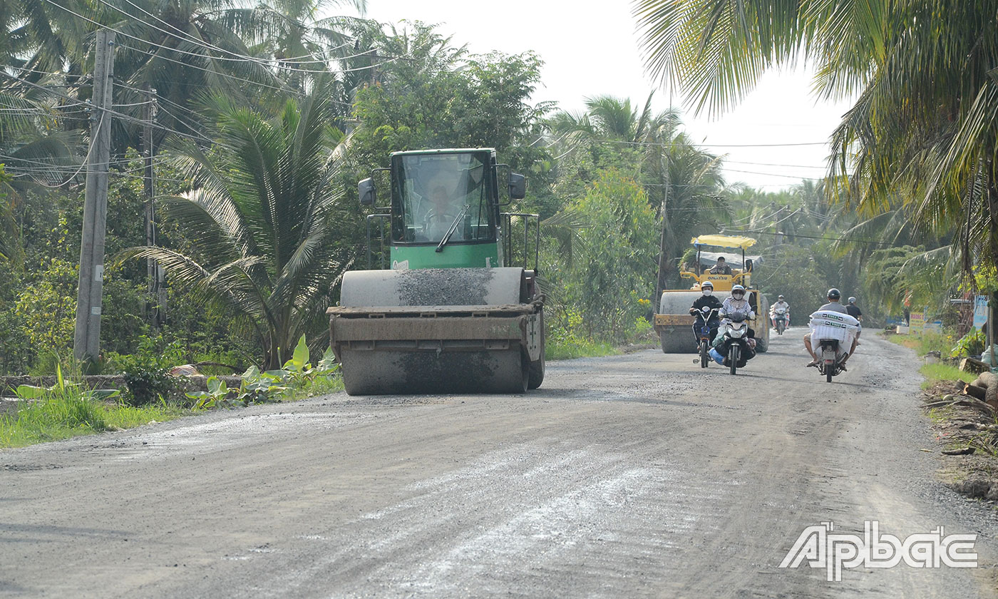 Khẩn trương thi công Đường tỉnh 877B.