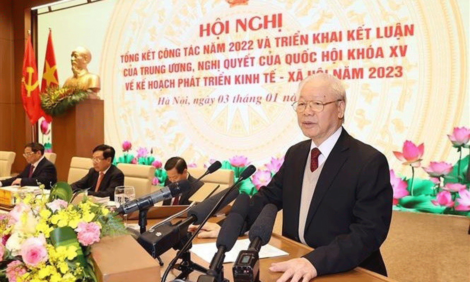 ABO/NDO- All opportunities should be optimised to successfully achieve the socio-economic targets set for 2023 and the 2021-2026 tenure, Party General Secretary Nguyen Phu Trong said at a teleconference on January 3.