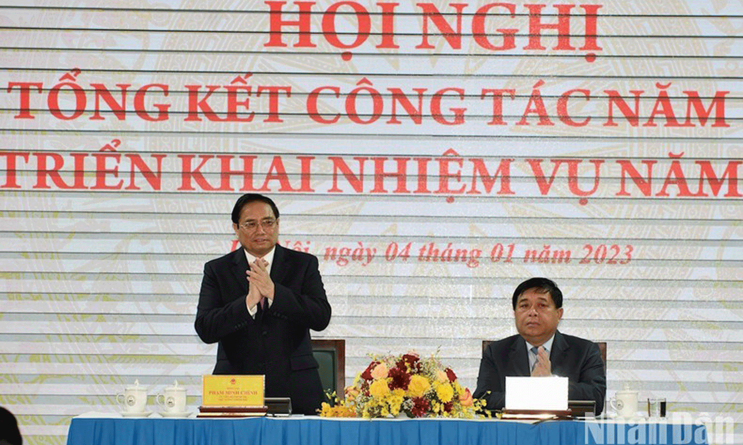 Prime Minister Pham Minh Chinh attends the conference. (Photo: NDO)