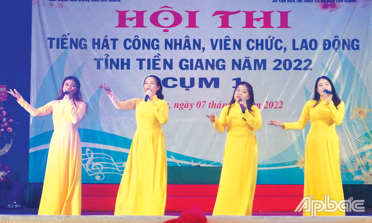  Hội thi Tiếng hát công nhân, viên chức, lao động tỉnh Tiền Giang năm 2022.