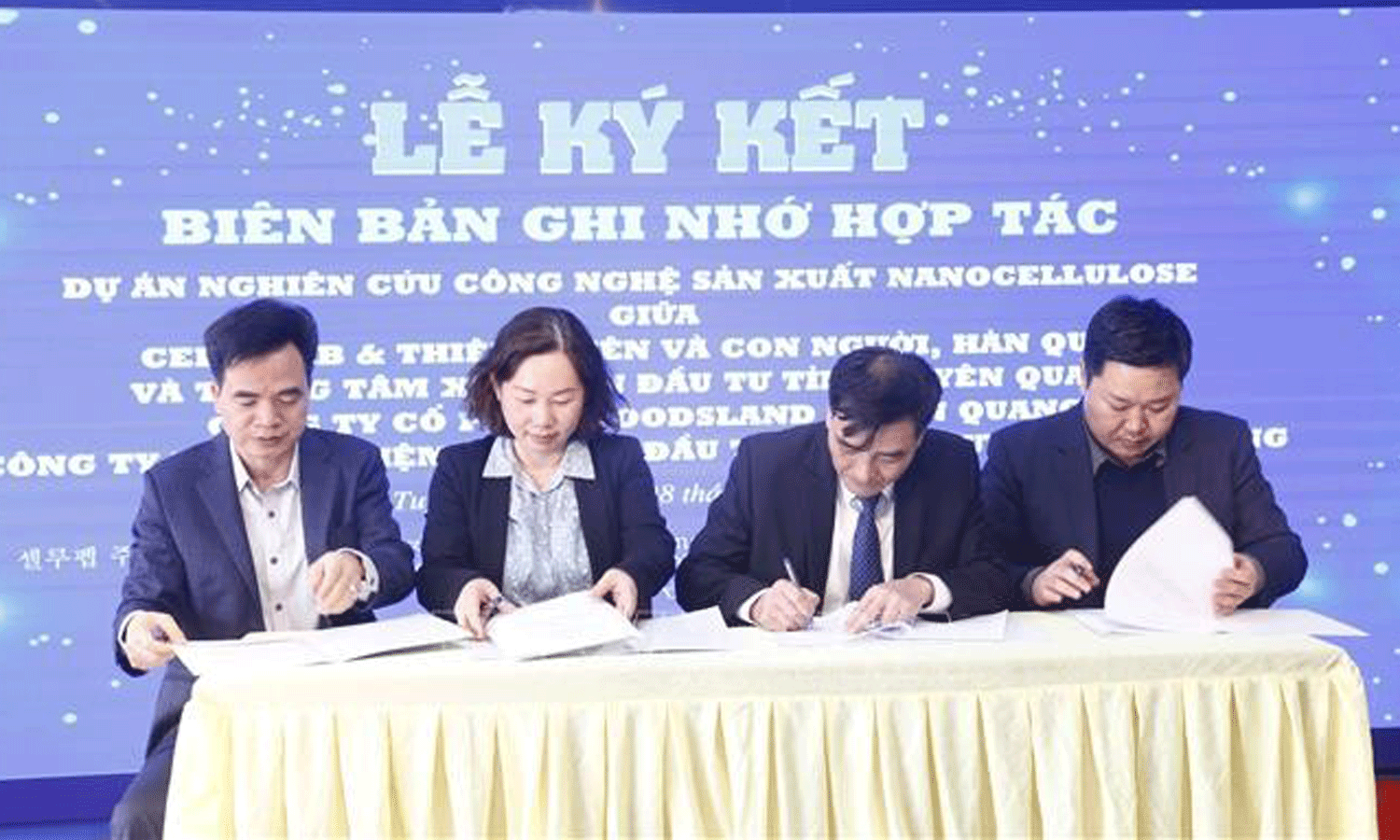 ABO/NDO- A Memorandum of Understanding on cooperation in researching nanocellulose production technology was inked in the northern mountainous province of Tuyen Quang on February 28.