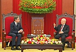 (Ảnh) Tổng Bí thư Nguyễn Phú Trọng tiếp Bộ trưởng Ngoại giao Hoa Kỳ Antony Blinken