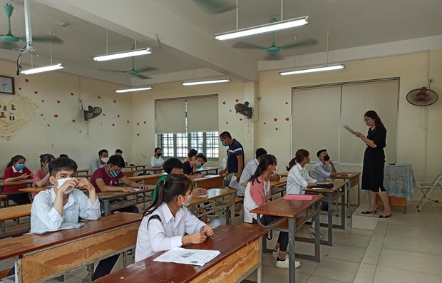 Thí sinh dự kỳ thi Tốt nghiệp Trung học phổ thông năm 2020. (Ảnh: PM/Vietnam+)