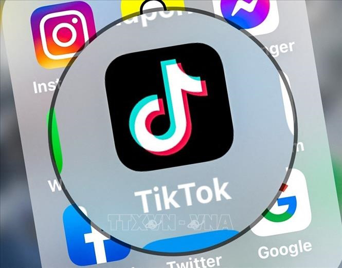 Biểu tượng của mạng xã hội TikTok. Ảnh minh họa: TTXVN