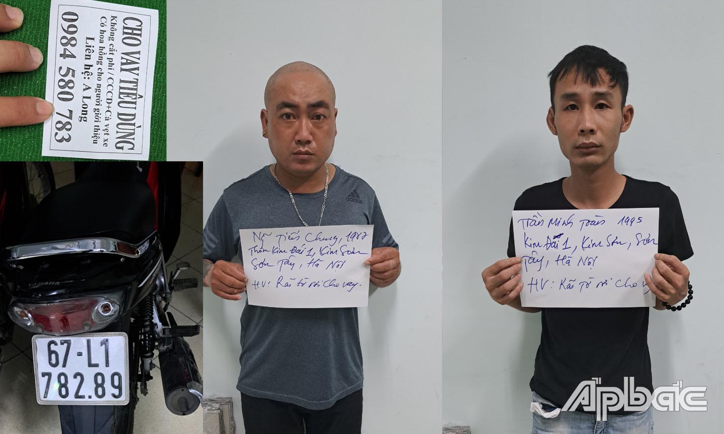 2 đối tượng và tang vật thu giữ.