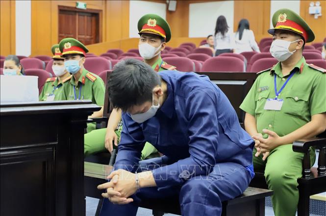 Bị cáo Nguyễn Kim Trung Thái tại Toà. Ảnh: Hồng Giang/TTXVN