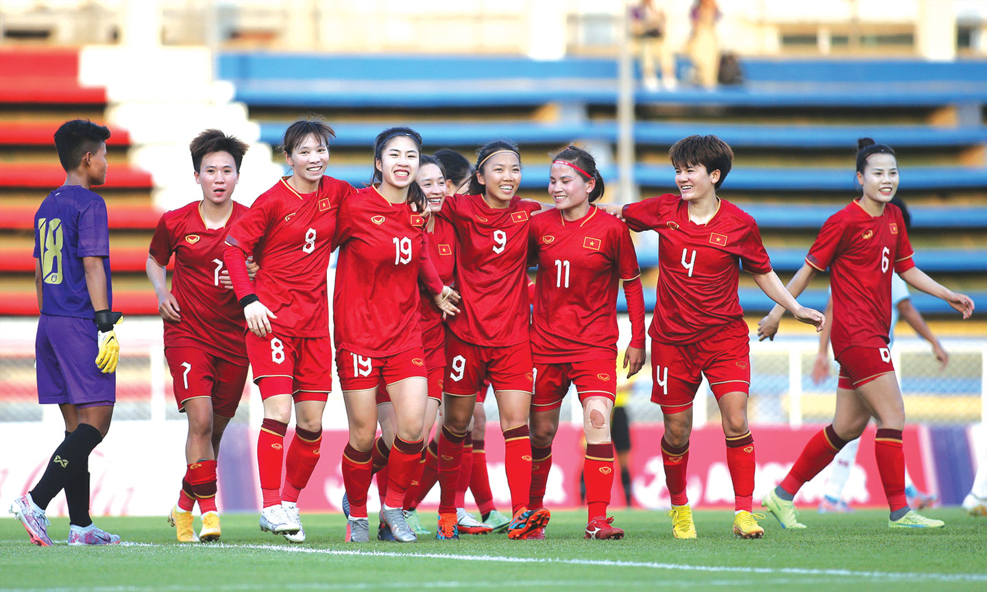 SEA Games 32 là cơ hội để các cầu thủ nữ Việt Nam tập dượt cho World Cup diễn ra vào tháng 7-2023 tới đây.  Ảnh: Vietnamnet.vn