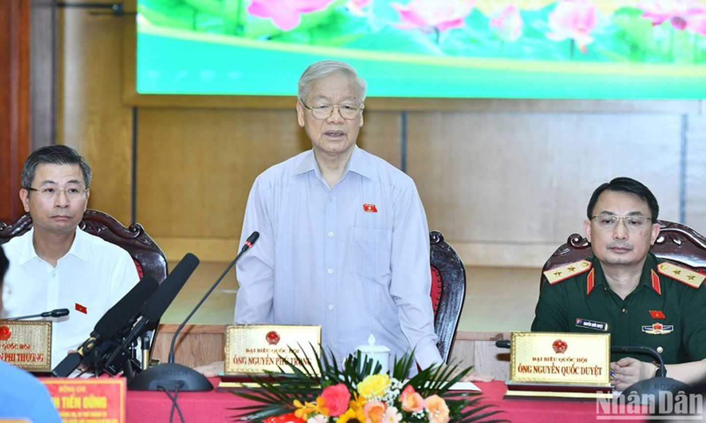 Party General Secretary Nguyen Phu Trong speaking at the meeting (Photo: NDO).