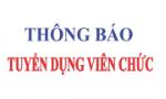 THÔNG BÁO TUYỂN DỤNG