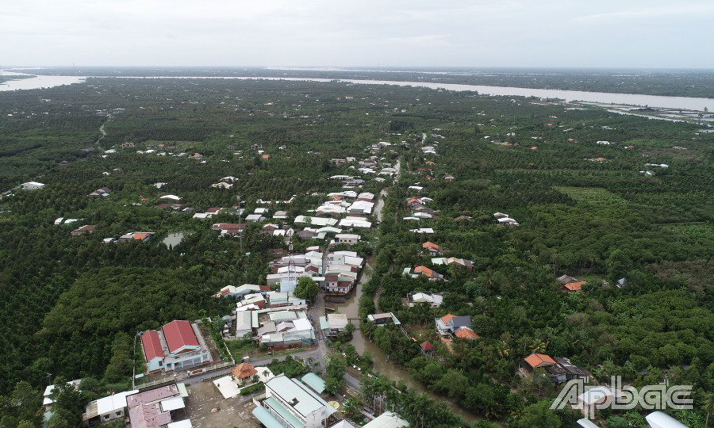 Một góc xã Tân Phong, huyện Cai Lậy hôm nay  (đạt NTM năm 2019).