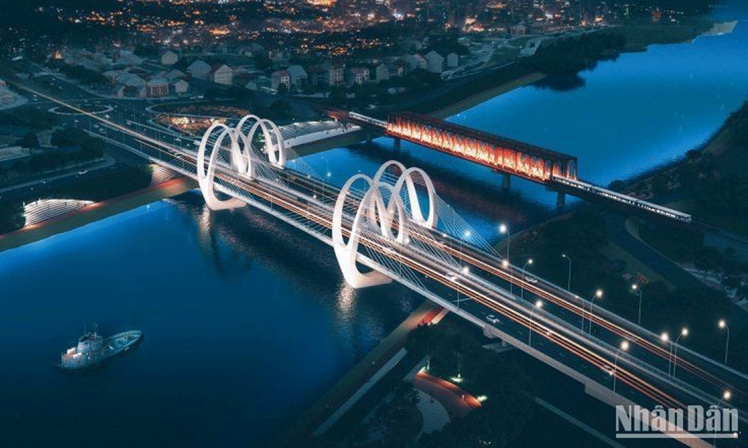 ABO/NDO- A ceremony was held on July 22 to launch the construction of a project to build new road and rail bridges across the Duong River in the capital Hanoi.