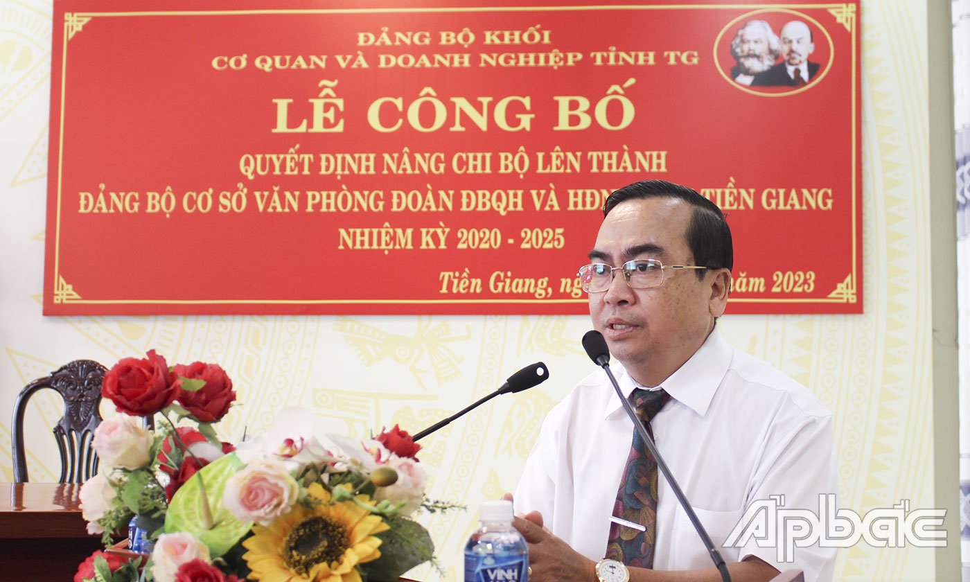 Bí thư Đảng ủy Văn phòng Đoàn ĐBQH và HĐND tỉnh Phạm Đăng Hiếu 