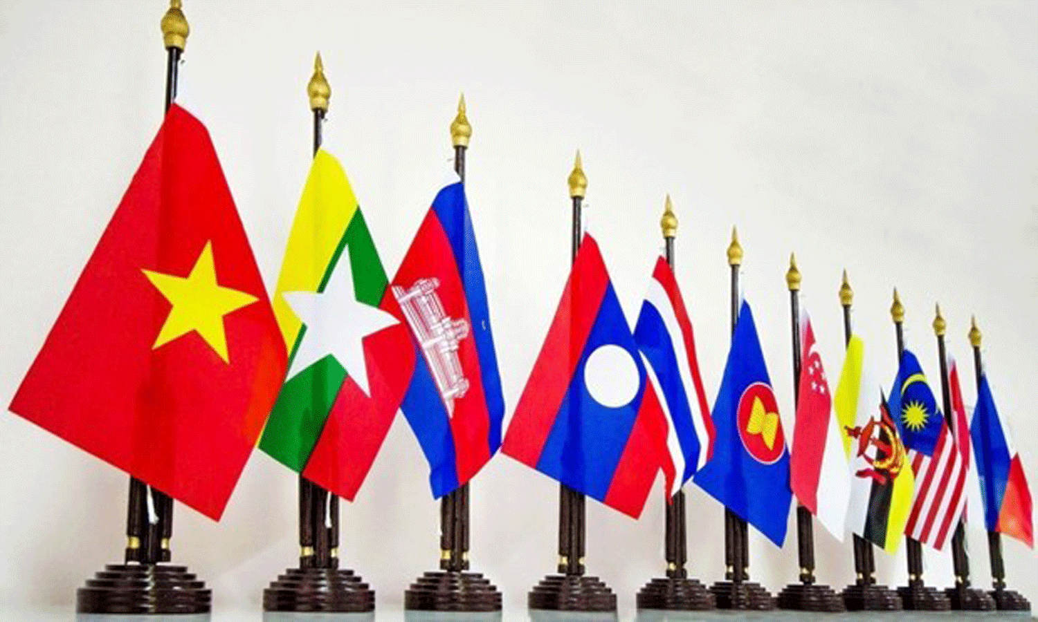 The national flags of ASEAN member states (Photo: VNA).