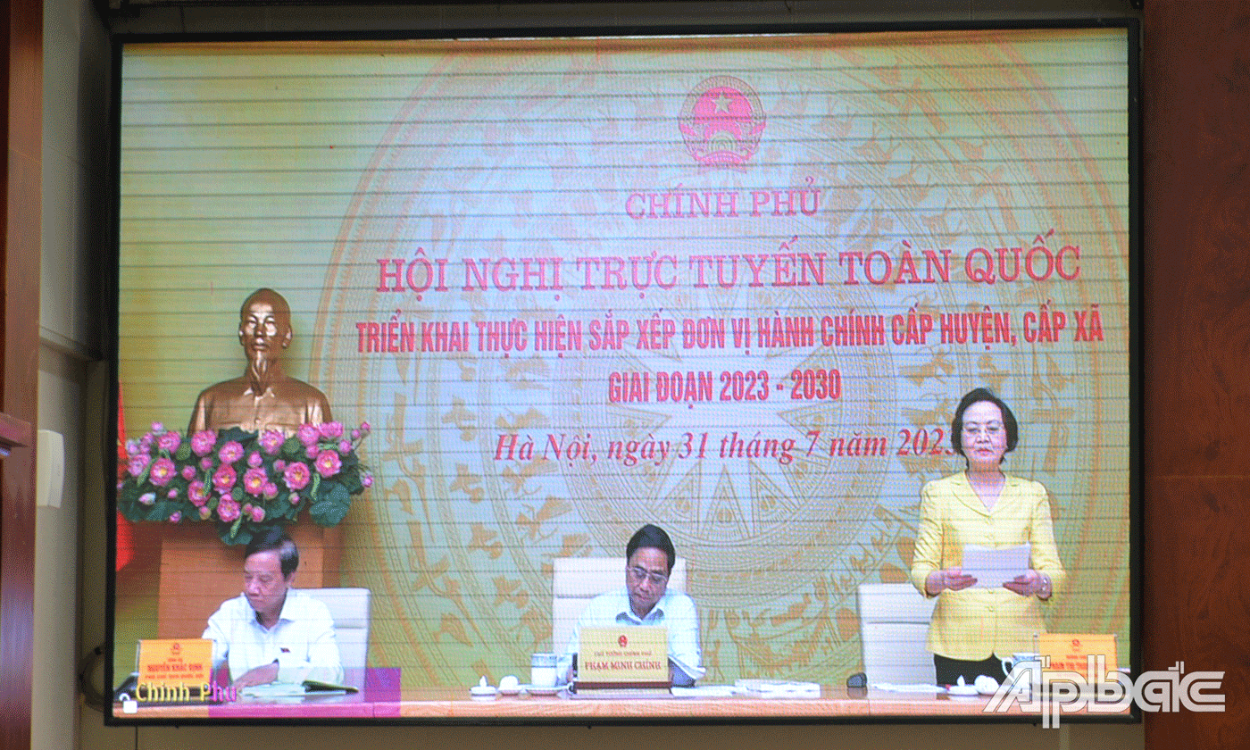 Bộ trưởng Nội vụ Phạm Thị Thanh Trà phát biểu tại hội nghị.