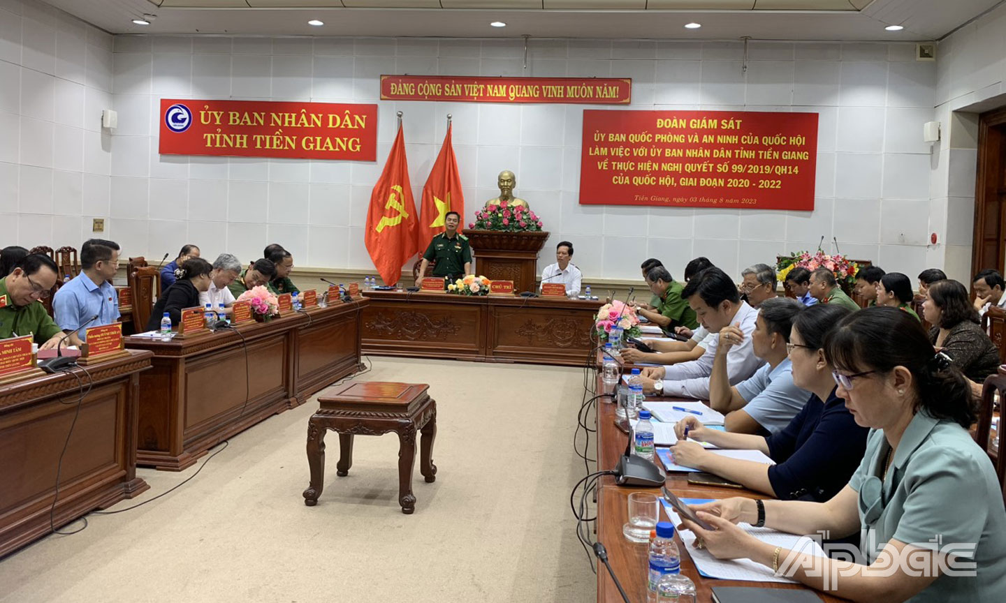 Trung tướng Đỗ Quang Thành phát biểu kết luận buổi giám sát.