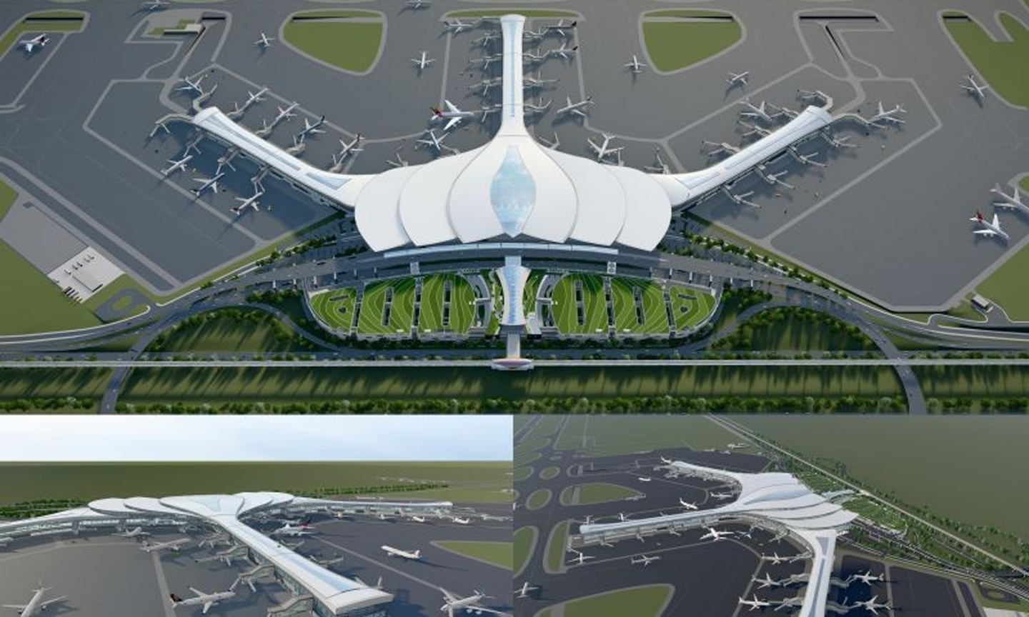 Perspective of Long Thanh International Airport in Dong Nai province.